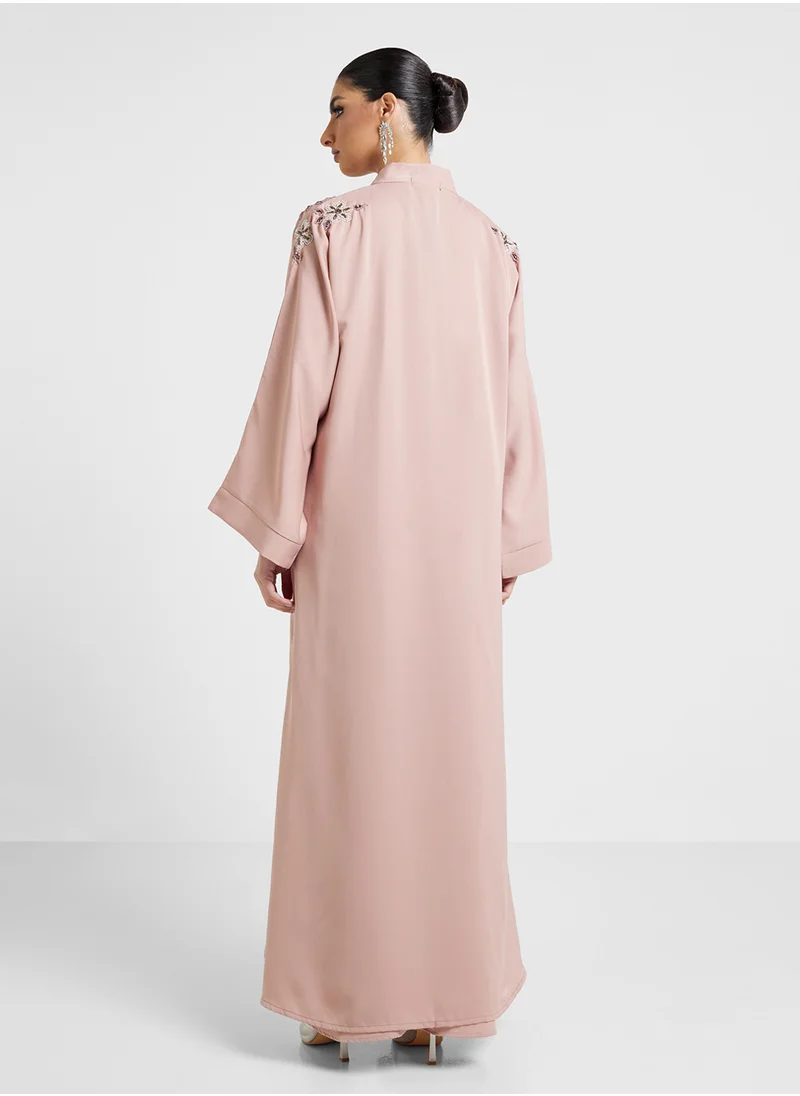 Khizana Embellished Abaya With Sheila