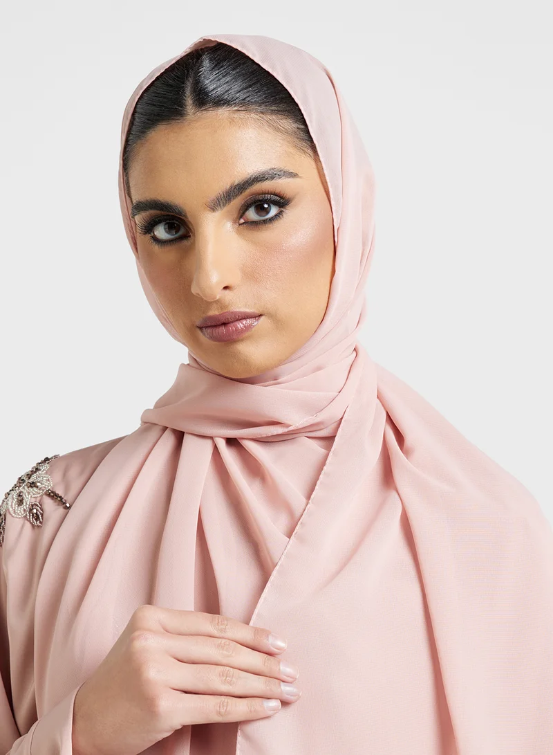 Khizana Embellished Abaya With Sheila