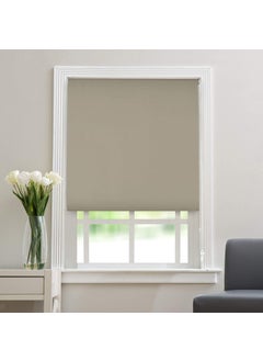 Deco Window Deco Window 100 Blackout Roller Blinds for Windows 36 Inch W X 84 Inch H Silver Back Moss Sun UV Protection Glare Resistant for Home Office  - Image 1