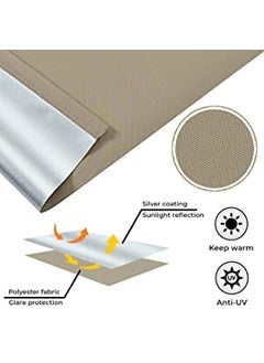 Deco Window Deco Window 100 Blackout Roller Blinds for Windows 36 Inch W X 84 Inch H Silver Back Moss Sun UV Protection Glare Resistant for Home Office  - Image 5