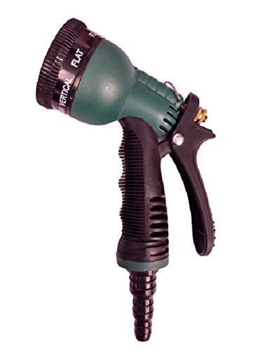 Sakoraware Garden Hose Nozzle Spray Gun Water Sprinkler with 8 Adjustable Watering Patterns- Suitable for Watering Lawn and Garden Car Bike Pets Cleaning– (Black and Green) - Image 1
