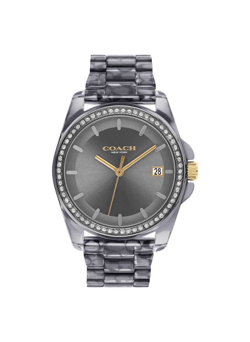 COACH Round Analog Women's Grey Case Watch - 14504273  - Image 1