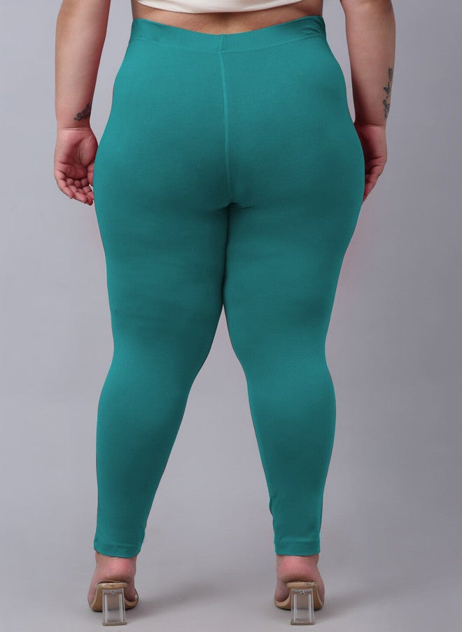 Trend Level Women Plus Size Super Easy Wash Regular Fit Cotton Cigarette Trousers - Image 3