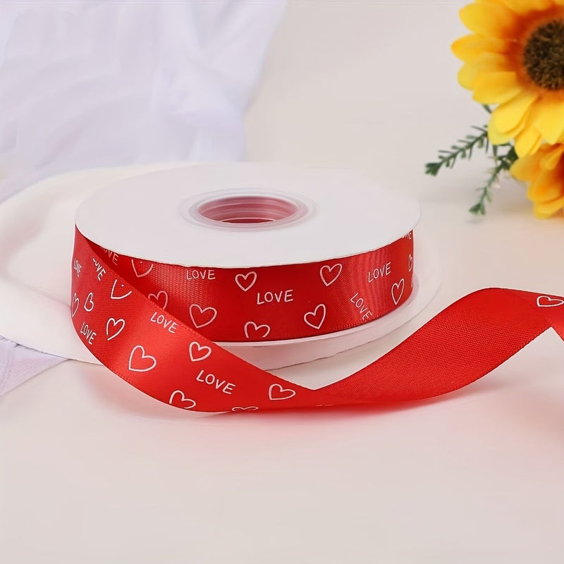1181 Foot Love Print Ribbon Claret Suitable For Valentine Day Cake Wrapping DIY Bow Gift Wrapping And Bouquet Decoration - Image 4