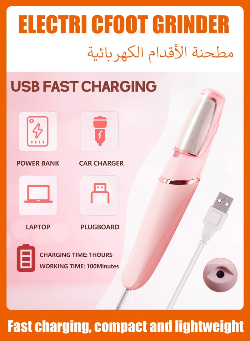 Electric callus remover, foot file, pedicure tool, rechargeable, removes dry skin, leaving feet smoother, treats hard skin and dead skin, ideal gift. - Image 5