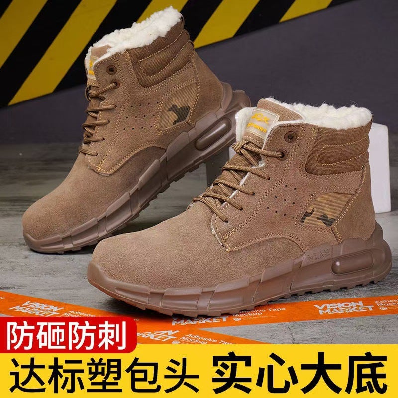 Factory Labor Protection Shoes Winter Cotton Shoes Anti-Smashing Anti-Puncture Wear-Resistant Solid Bottom Insulation Safety Shoes Safety Shoes - Image 3