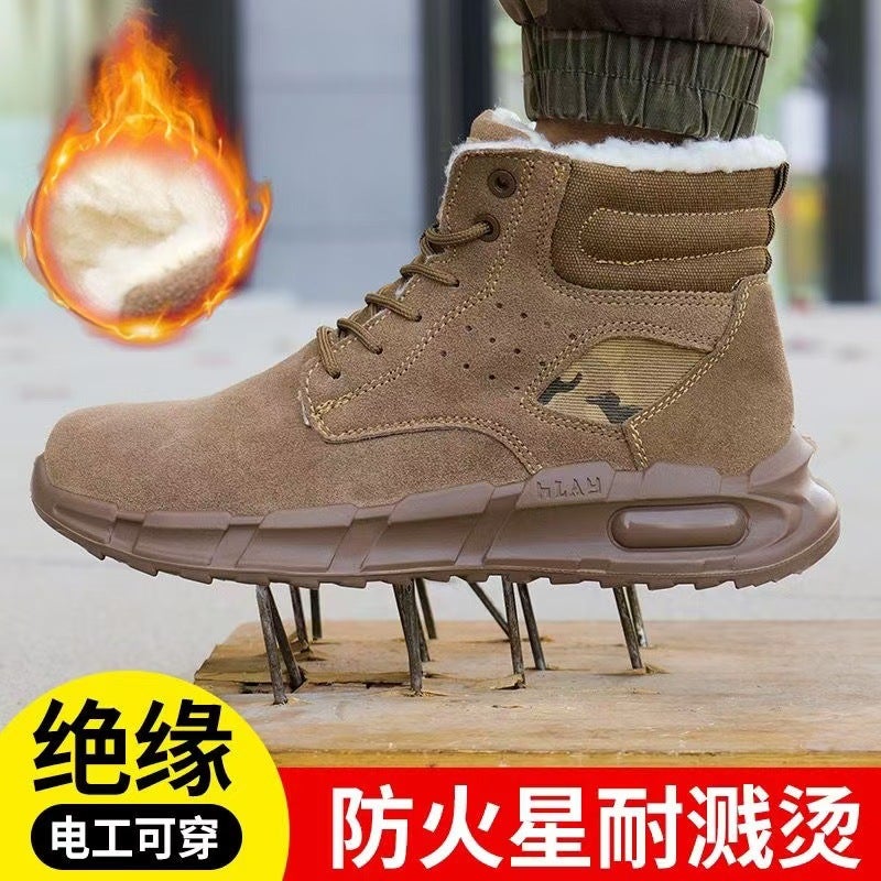 Factory Labor Protection Shoes Winter Cotton Shoes Anti-Smashing Anti-Puncture Wear-Resistant Solid Bottom Insulation Safety Shoes Safety Shoes - Image 4
