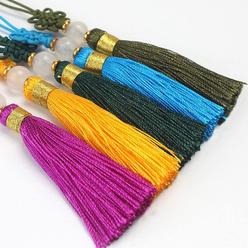 FZBNSRKO 20 Pcs Small Craft Tassels,Mini Tassel with Beads,4.5" Inch Assorted Colors Tassels for Jewelry Making Crafts DIY Earring Bookmark Supplies - Image 4