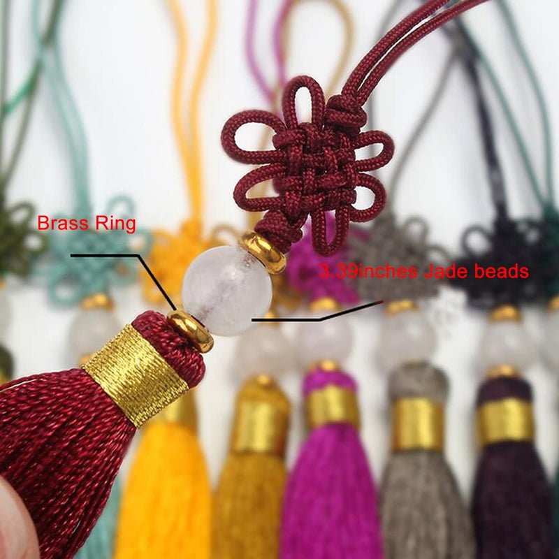 FZBNSRKO 20 Pcs Small Craft Tassels,Mini Tassel with Beads,4.5" Inch Assorted Colors Tassels for Jewelry Making Crafts DIY Earring Bookmark Supplies - Image 3