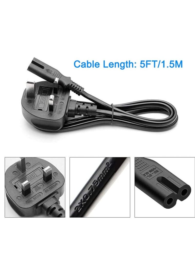Cable AC Power Cord Cable for Samsung LG-TCL Sony-TV Compatible For HP Printer PS3/PS4/PS5 AC Wall Plug (1.5M) - Image 3