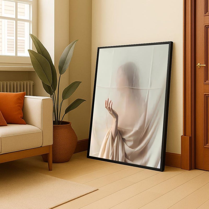 Marktna Girl Design Canvas Painting with Hollow Frame (120x80) 1 Piece - Image 3