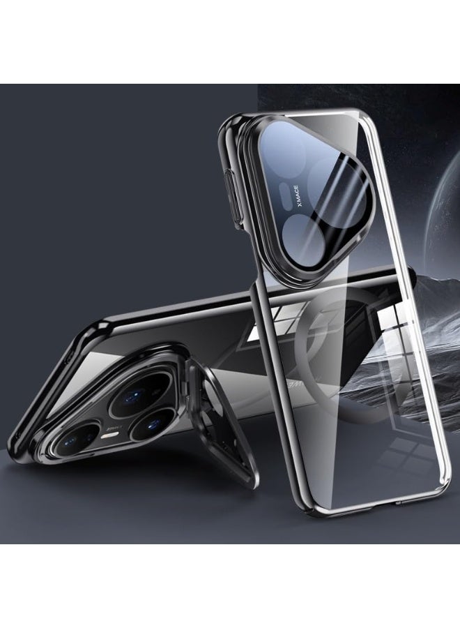 عام غطاء مغناطيسي لهواوي بورا 80 الترا 5G 【يدعم الشحن اللاسلكي】 - حامل كاميرا معدني مع فيلم حماية شامل للعدسات، غطاء شفاف مطلي مقاوم للصدمات - Image 1