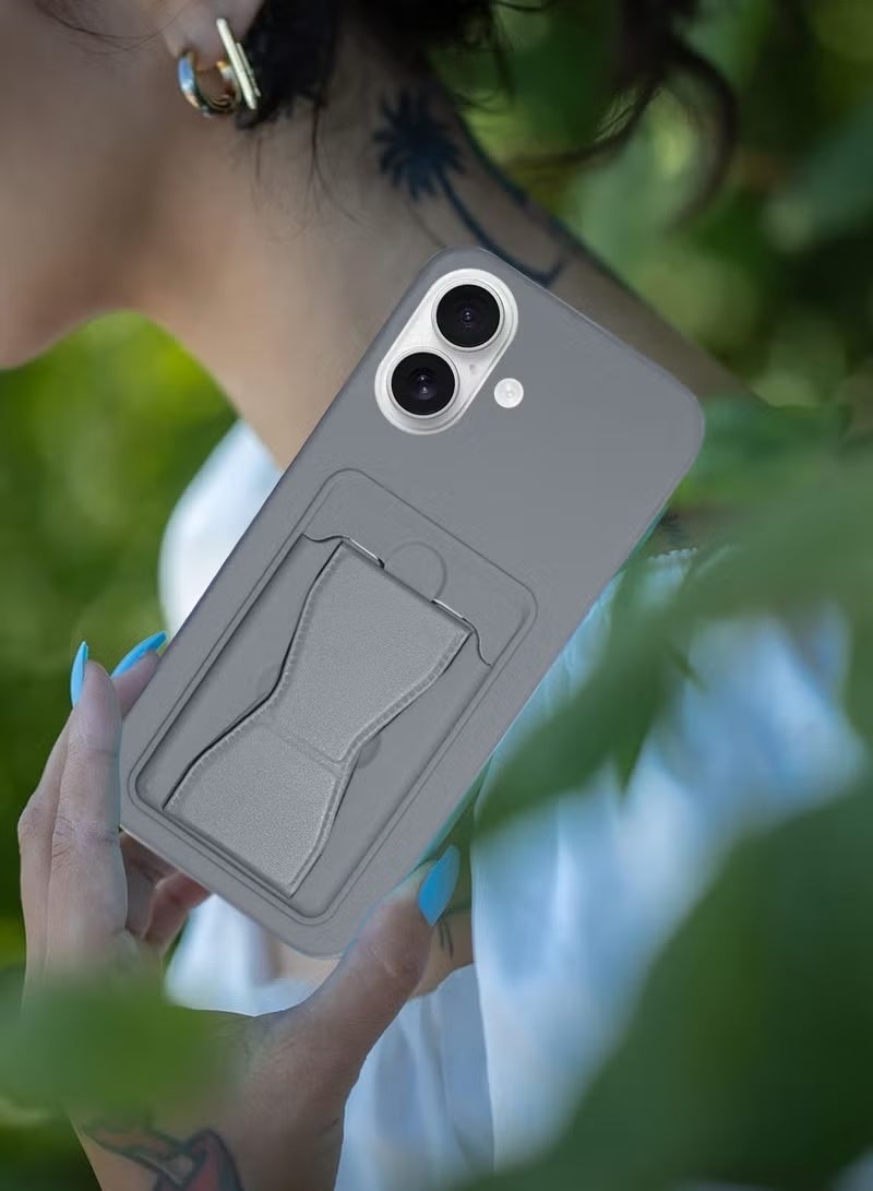 TIGER Apple iPhone 17 5G 2025 Silicone TPU Case with Card Holder and Hand Grip – Slim, Durable Protective Cover in Dark Grey Featuring Secure Card Storage, Enhanced Grip for Comfortable Handling, and Scratch Resistance for Everyday Use (Model MCHPSN) - Image 5