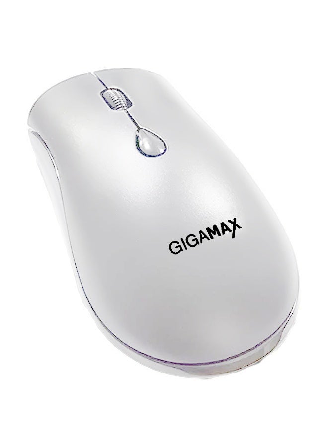 جيجاماكس ماوس مكتب لاسلكي، G-1100، 1600 نقطة في البوصة، ماوس عملي مع 3 أوضاع اتصال، سلكي، بلوتوث ولاسلكي 2.4 جيجا، 4 أزرار ماكرو، بطارية قابلة لإعادة الشحن تدوم طويلاً لأجهزة الكمبيوتر الشخصية/الماك/الكمبيوتر المحمول - أبيض - Image 3