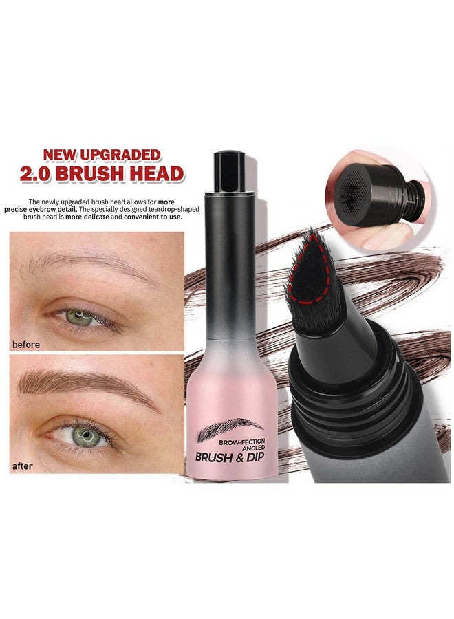 Peehss Revorie Brow-Fection Angled Brush & Dip Liquid Eyebrow Gel, Brow Lamination Tint & Powder Pen, Eyebrow Hair Stroke Brush, Wild Eyebrow Pencil Waterproof Long Lasting Quick Drying (#02 Taupe) - Image 1