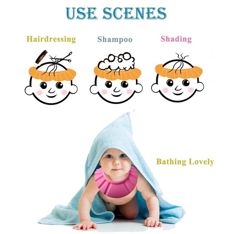 Gimilife (Yellow) - Baby Shower Cap, Baby Bath Visor Baby Shower Head Protector Hat Shampoo Bath Shower Wash Hair Shield Cap Bathing Shampoo Shower Protection Hat for Baby Bathroom Safety (Yellow) - Image 3
