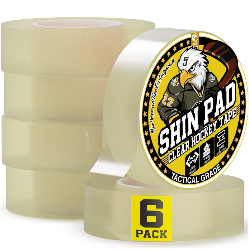EAGLES Bulk Hockey Tape 1 or 6 Pack Black, White or Clear Multipurpose Tape Roll - Strong Adhesive - Durable Cloth or PVC Tape - Hokey Sports Gifts, Accessories, Equipment, Gear - Image 1