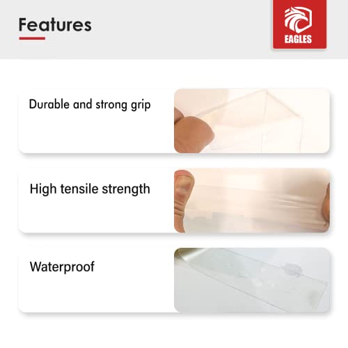EAGLES Bulk Hockey Tape 1 or 6 Pack Black, White or Clear Multipurpose Tape Roll - Strong Adhesive - Durable Cloth or PVC Tape - Hokey Sports Gifts, Accessories, Equipment, Gear - Image 5