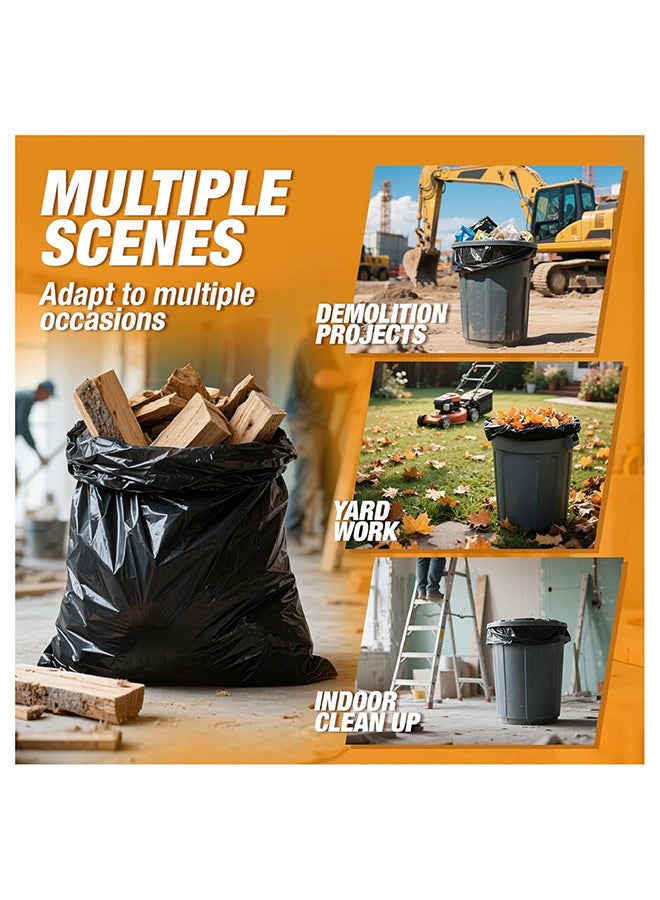 Enviro Guard Black Garbage Bags Large 55 Gallons (80 x 110 cm) – Heavy Duty Flat Type Trash Bags, Leak Resistant Bin Liners – 15 Bags per Pack, Pack of 4 (60 Bags Total) - Image 5