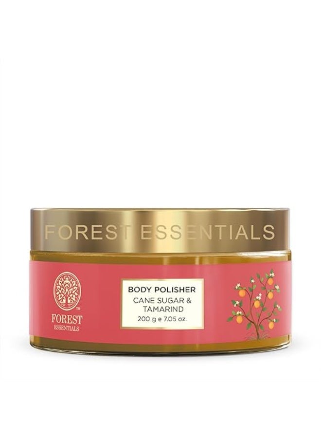 Forest Essentials Body Polisher Cane Sugar & Tamarind | Natural Ayurvedic Body Scrub for Skin Brightening | Exfoliates & Deeply Nourishes | Removes Tan | Lightly Scents - Image 1