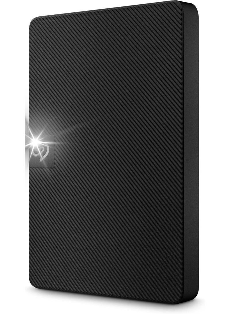 قرص صلب خارجي محمول سعة 2 تيرابايت، واجهة USB 3.0 مايكرو، يعمل بالطاقة من خلال الناقل، مُهيأ مسبقًا بنظام exFAT، خدمات استعادة البيانات متوافقة مع ويندوز وماك، باللون الأسود | STKM2000400 2 تيرابايت - Image 1