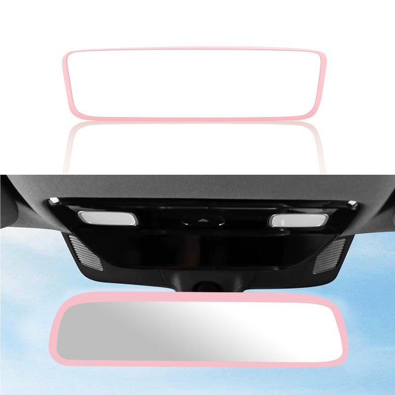 Zufoty Car Rear View Mirror Protector Frame Silicone Auto Rearview Edge Protection Cover Compatible with Most Vehicles Interior Rear View Trim Frame Decoration Car Accessories - Image 3