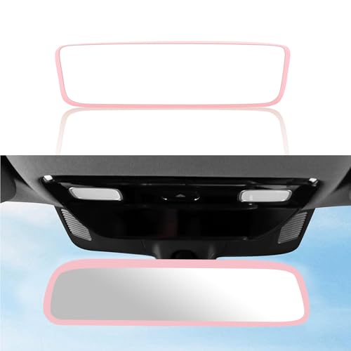 Zufoty Car Rear View Mirror Protector Frame Silicone Auto Rearview Edge Protection Cover Compatible with Most Vehicles Interior Rear View Trim Frame Decoration Car Accessories - Image 1