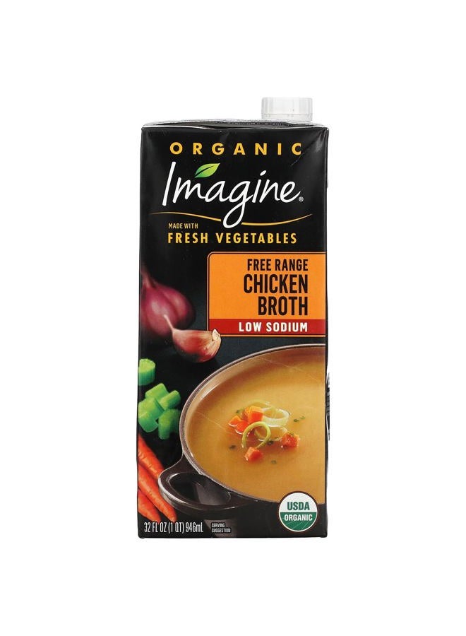 Imagine Free Range Chicken Broth, Organic, Low Sodium, 32 oz - Image 1