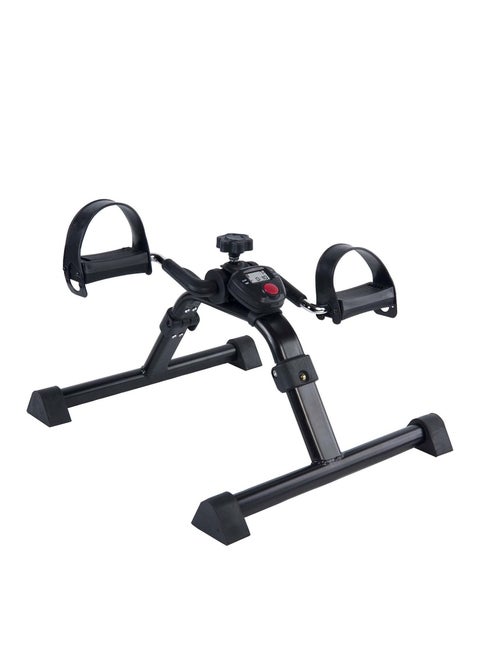 Under Table Bicycle Pedal Exerciser with Electronic Display for Leg and Arm Exercise