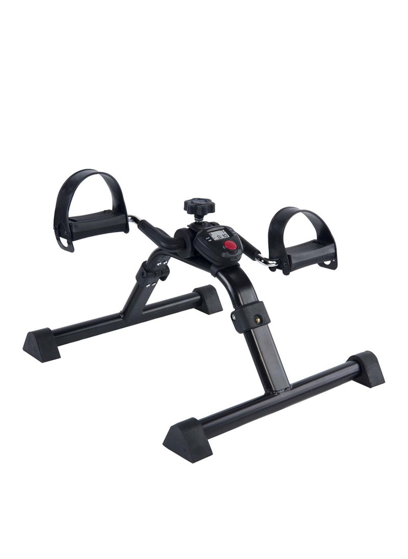 Under Table Bicycle Pedal Exerciser with Electronic Display for Leg and Arm Exercise