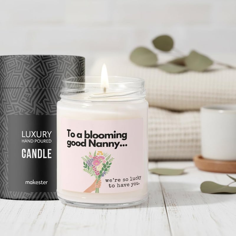 Makester Nanny Gift - Luxury Soy Wax Candle - Vanilla, Jasmine, Sugared Almond - Makester - Image 3