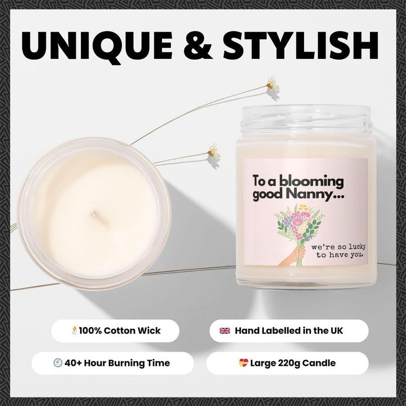 Makester Nanny Gift - Luxury Soy Wax Candle - Vanilla, Jasmine, Sugared Almond - Makester - Image 5
