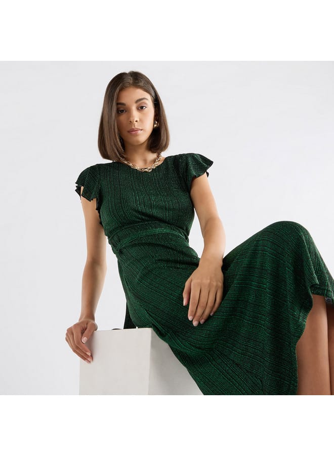 Splash FAV Emerald Ruffle Sleeve Dress  - Image 1