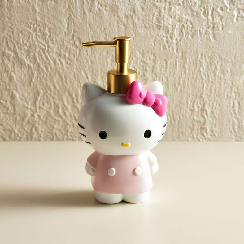 Pan Home Hello Kitty Soap Dispenser 13.5x9x2.5cm - Pink - 166TRC9901169 - Image 5