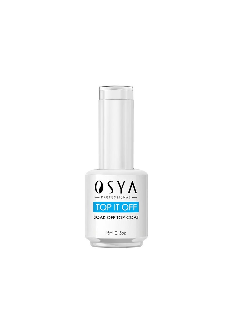 OSYA 15ml Large Capacity No Wipe Top Coat Clear Gel Nail Polish Soak Off U V LED Gel for Starters Professionals Home DIY Nail Salon Manicure - Image 1
