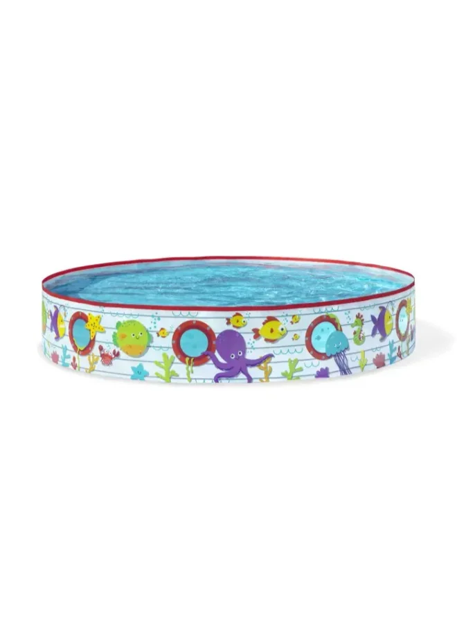 Bestway Bestway Marine Fill 'N Fun Play Pool for Kids, 60 in x 10 in (1.52 m x 25 cm) Rigid Wall Splash Pool with Ocean Animal Graphics, Durable PVC Backyard Pool, Ages 2+