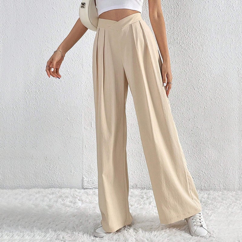 2026 Spring/Summer Women's Pleated Wide-Leg Casual Trousers - Image 4