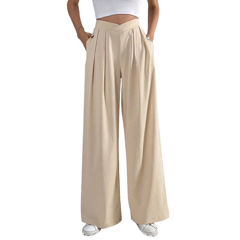 2026 Spring/Summer Women's Pleated Wide-Leg Casual Trousers - Image 5