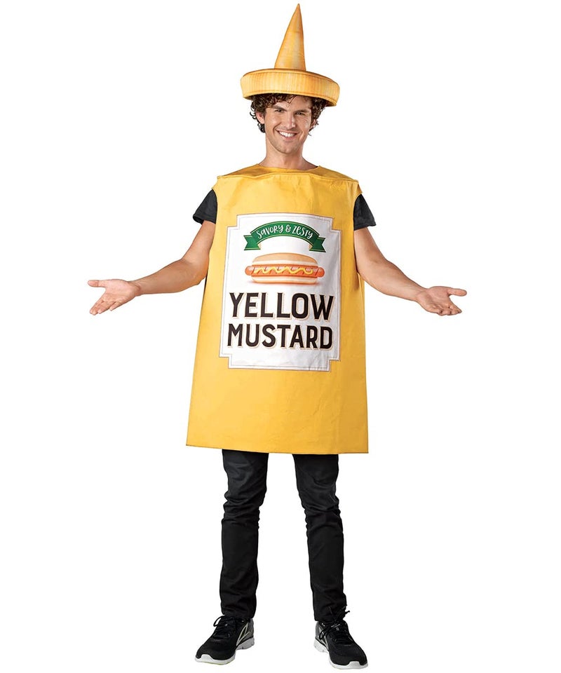 Seasons Mustard Costume Ketchup Cosplay Halloween Costume for Adult One Size Yellow Mustard - Image 2