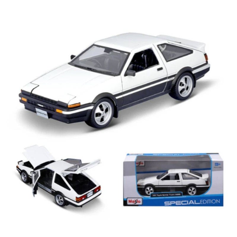 Maisto Special Edition Toyota Sprinter Trueno AE86 Die-cast Car (1:24, White/Black) - Image 2