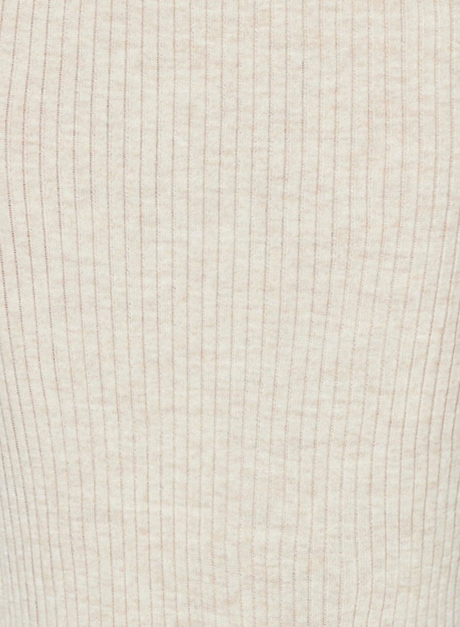 trendyol Beige Crop Pencil Skirt Knitwear Bottom-Top Set - Image 4