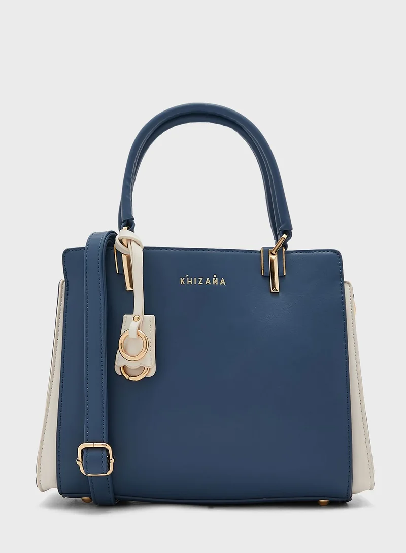 Khizana Tote Handbag With Contrast Detail