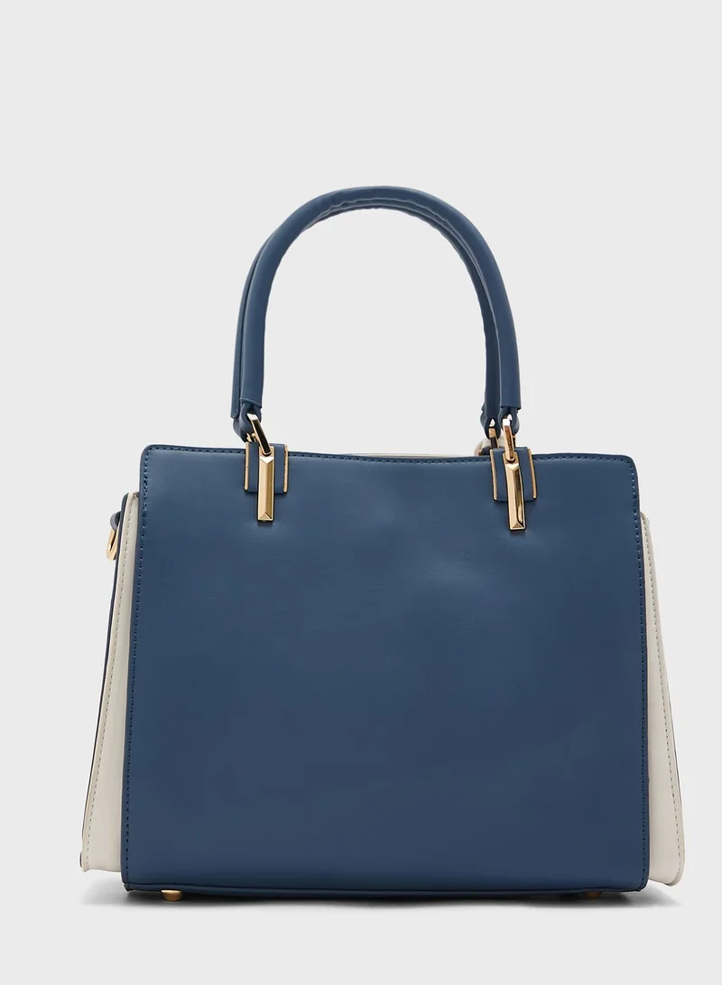 Khizana Tote Handbag With Contrast Detail