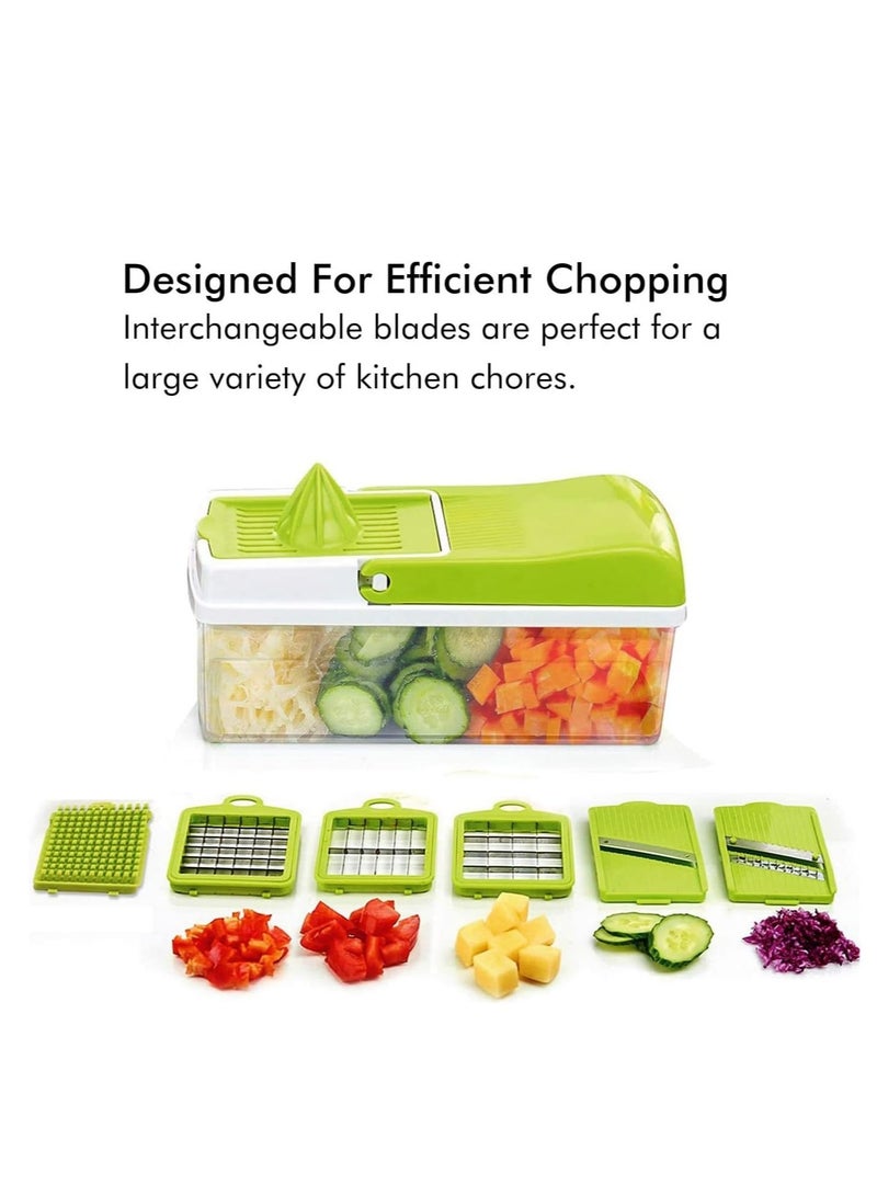 ELTRAZONE Vegetable Chopper, 12 in 1 Professional Food Chopper, Multi Salad Cutter, Vegetable Slice Cutter, Food Processor, Vegetable Slicer, Shred, Grate, Finger Chips Cutter, Salad Maker, - Image 3