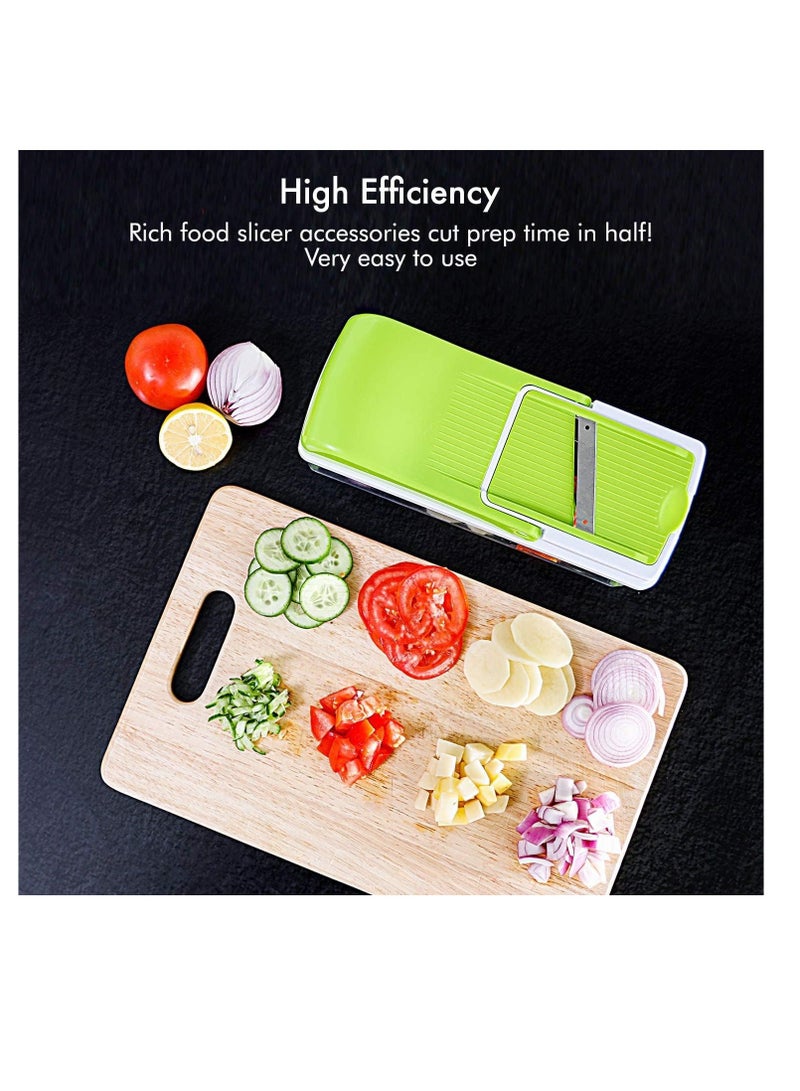 ELTRAZONE Vegetable Chopper, 12 in 1 Professional Food Chopper, Multi Salad Cutter, Vegetable Slice Cutter, Food Processor, Vegetable Slicer, Shred, Grate, Finger Chips Cutter, Salad Maker, - Image 5