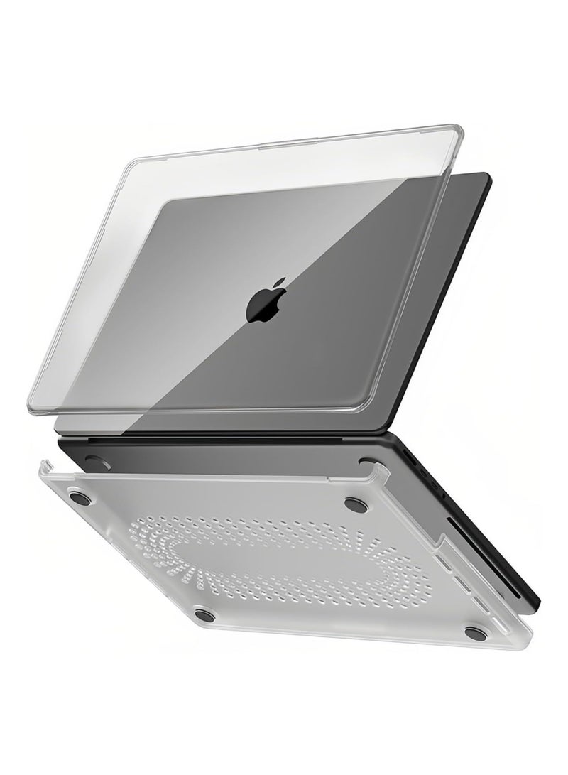 Protective Case Compatible with MacBook Pro 14-inch 2025-2021 M4 M3 M2 M1, Soft TPU Front Cover + Plastic Hard Shell Back Cover, for MacBook Pro 14 Case - Image 1
