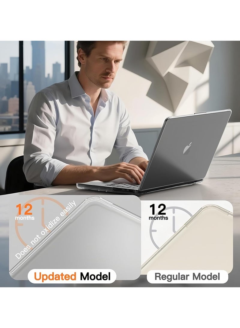Protective Case Compatible with MacBook Pro 14-inch 2025-2021 M4 M3 M2 M1, Soft TPU Front Cover + Plastic Hard Shell Back Cover, for MacBook Pro 14 Case - Image 2