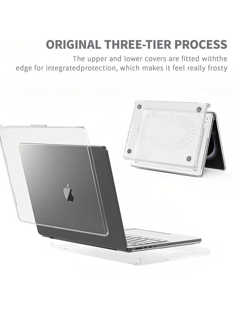 Protective Case Compatible with MacBook Pro 14-inch 2025-2021 M4 M3 M2 M1, Soft TPU Front Cover + Plastic Hard Shell Back Cover, for MacBook Pro 14 Case - Image 3