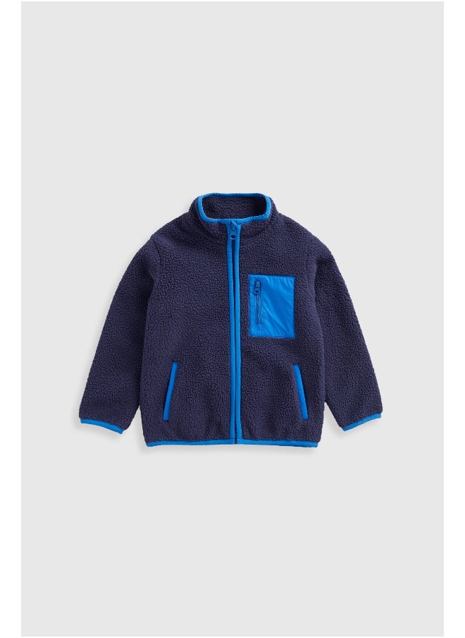 mothercare Navy Fleece Jacket  - Image 1