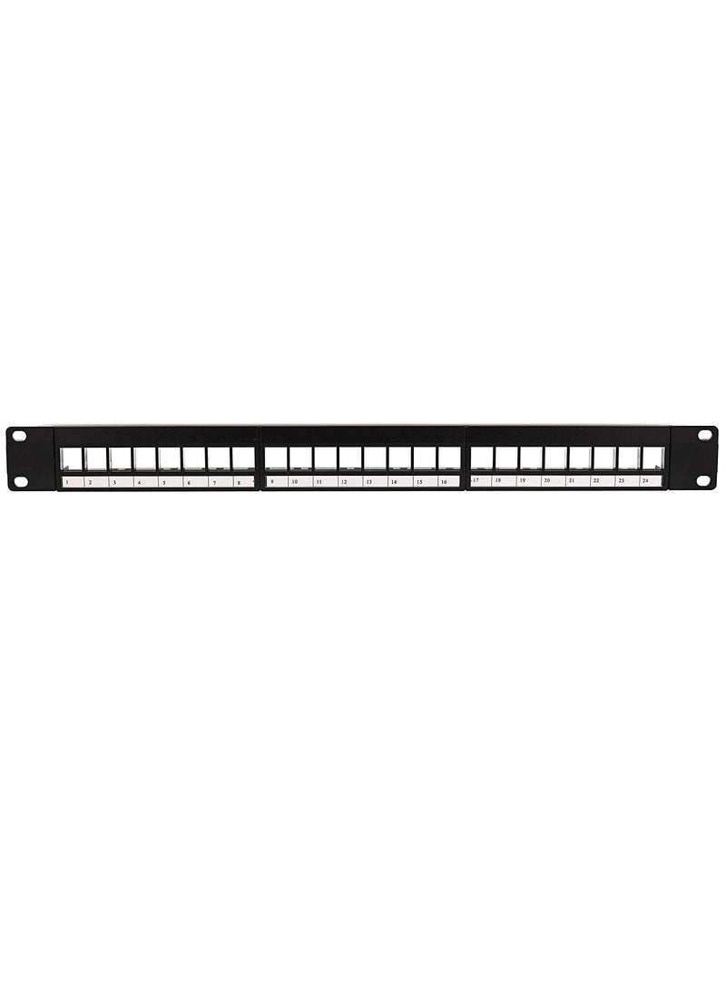 DKURVE 24-Port  1U Patch Panel Cat5, Cat5e, Cat6, Cat6A, UTP, 19 Rackmount Design With 24 Keystone Jack & Punch Down Tool  - Image 2